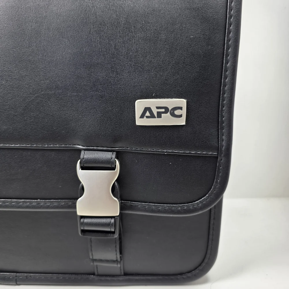 A.P.C. Black Leather Briefcase